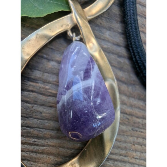 Vintage Amethyst Necklace: Mystical Bohemian Necklace - Picture 7 of 13